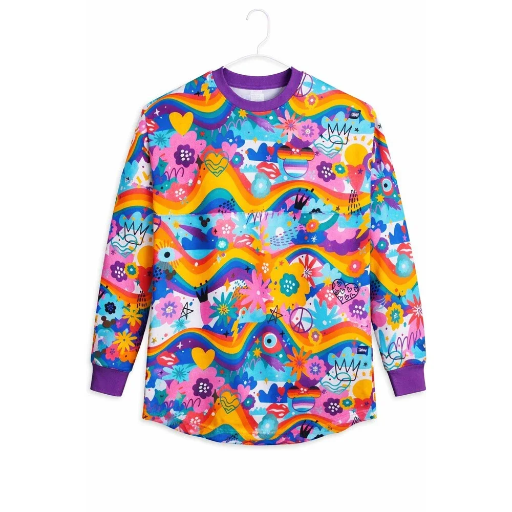 Spirit Jersey Disney Pride Shirt Rainbow Mickey Mouse Unisex XS L100 Oversized - Picture 2 of 7